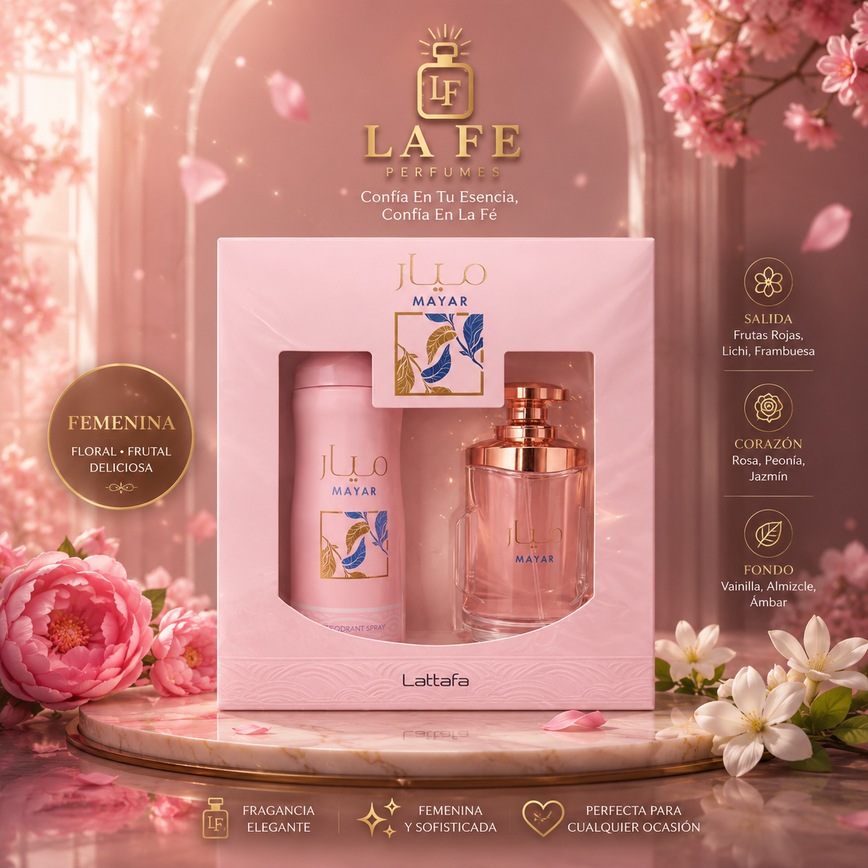 Lattafa Mayar Women 100ml EDP + Gift Body Spray 236ml