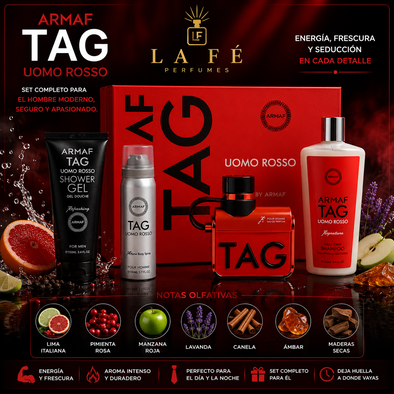 Set Armaf Tag Uomo Rosso 4pcs
